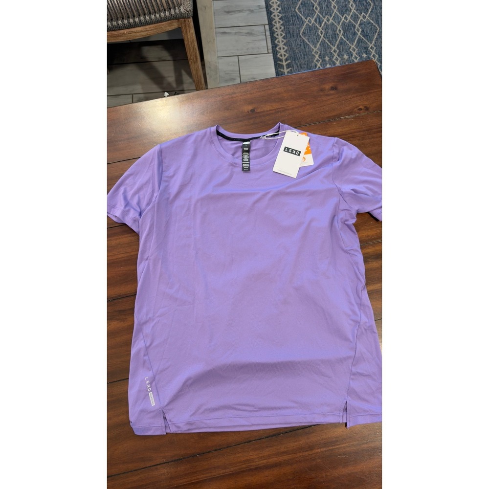 LSKD Mens Pace Running Tee Dahlia Purple Large MASS00606 Performance Shirt NWT - Picture 13 of 16
